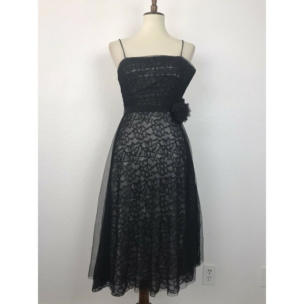 Laundry by Shelli Segal Cocktail Dress Lace Mesh